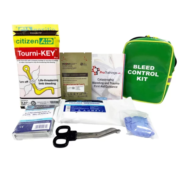Personal Bleed Kit in Belt Pouch - Green - Pro Trauma